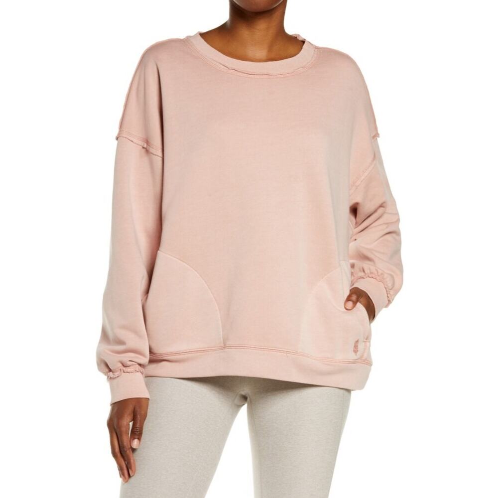Free People Movement Oversized Solid Metti Sweatshirt In Sedona Sunset Size XS